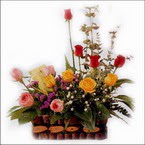 sepette karisik aranjman   Çorum çiçek servisi , çiçekçi adresleri 