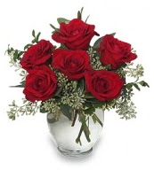 Vazo içerisinde 5 adet kırmızı gül  Çorum internetten çiçek satışı 