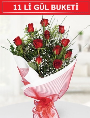 11 adet kırmızı gül buketi Aşk budur  Çorum çiçek gönderme 